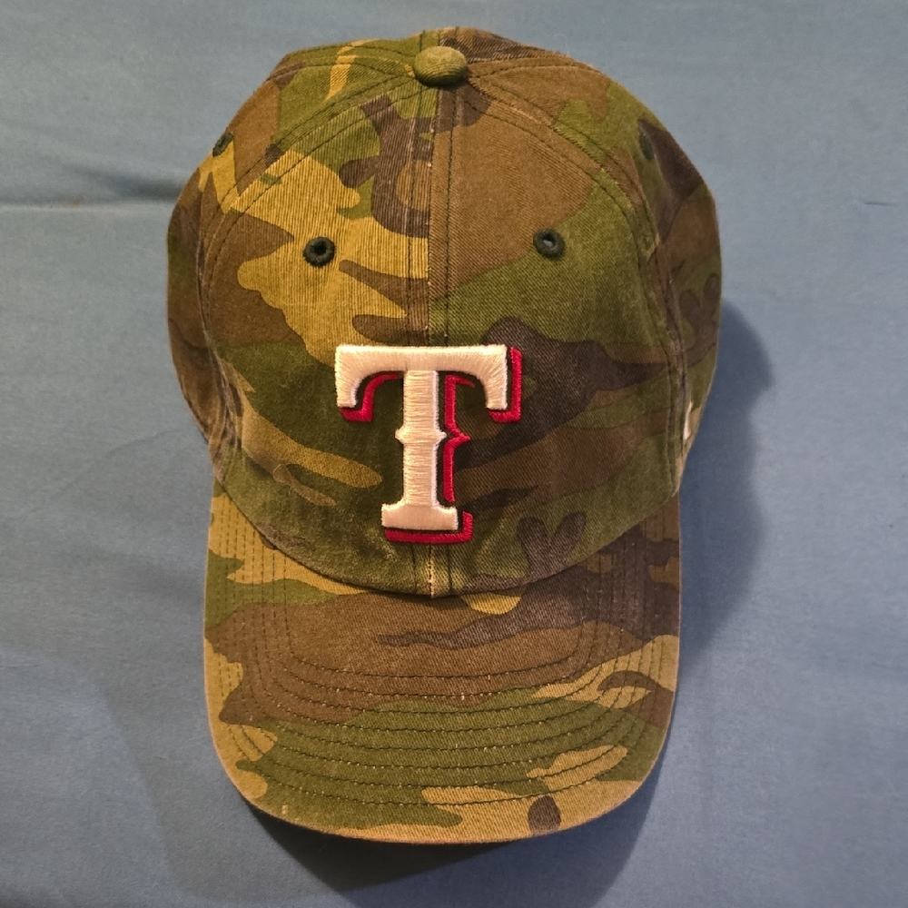 '47 Brand Texas Rangers Clean Up Adjustable Camo Hat